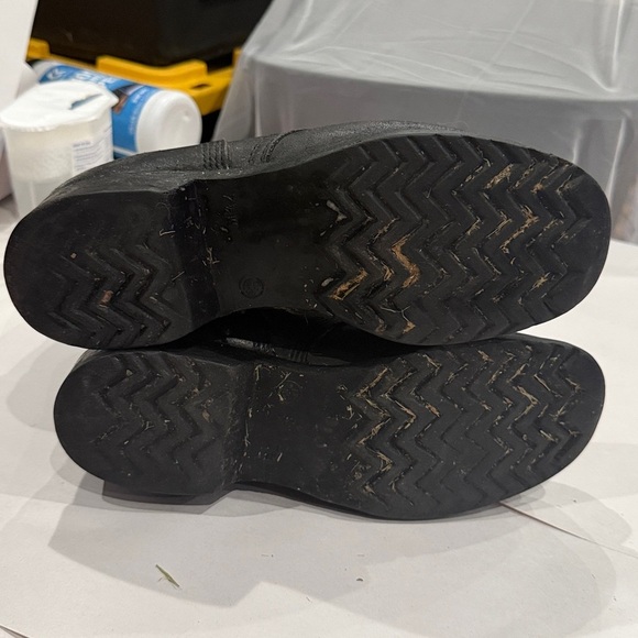 Classic Black Leather Combat Boots main image 5